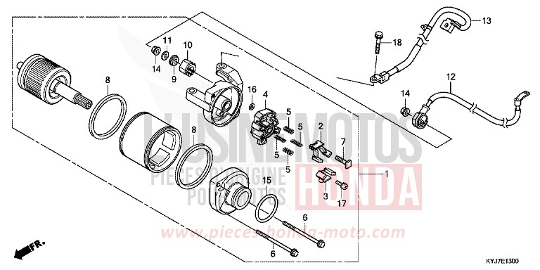 ANLASSER von CBR250R ASTEROID BLACK METALLIC (NHA35) von 2011