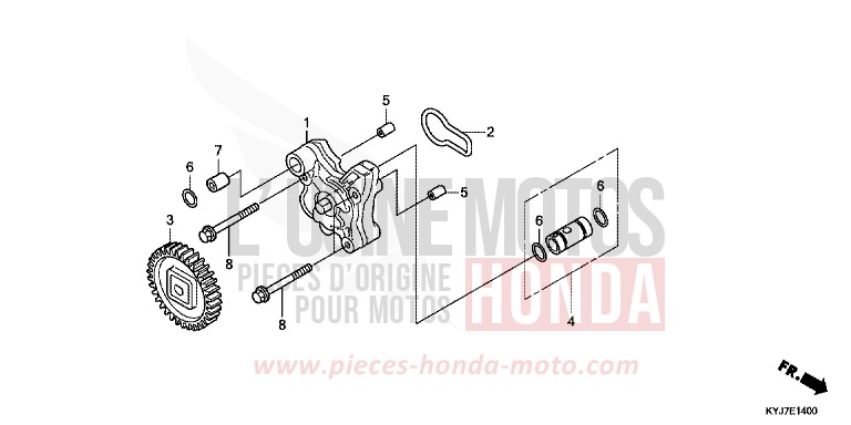 OELPUMPE von CBR250R ASTEROID BLACK METALLIC (NHA35) von 2011