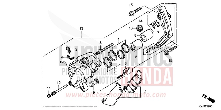 VORDERRAD-BREMSSATTEL (CBR250R) von CBR250R ASTEROID BLACK METALLIC (NHA35) von 2011