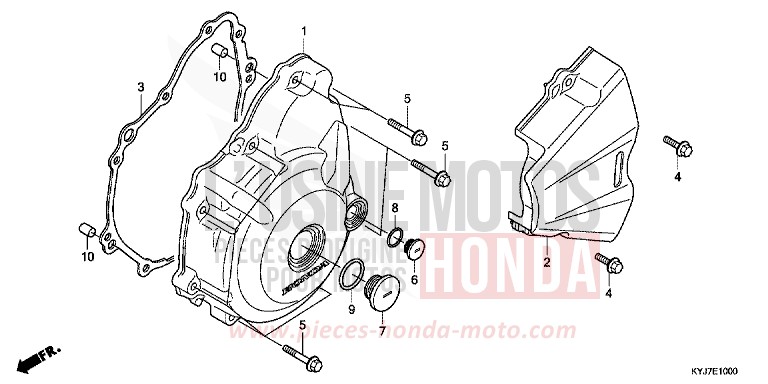 KURBELGEHAEUSEDECKEL, L. von CBR250R PEARL SPENCER BLUE (PB308) von 2011
