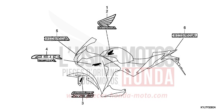 MARKE (2E,2F,2RU,3ED) von CBR250R BLACK (NH1) von 2013