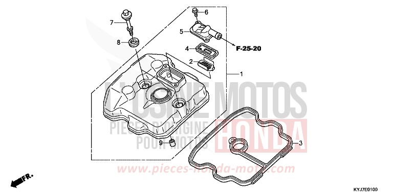 ZYLINDERKOPFDECKEL von CBR250R PEARL HIMALAYAS WHITE (NHA87) von 2013