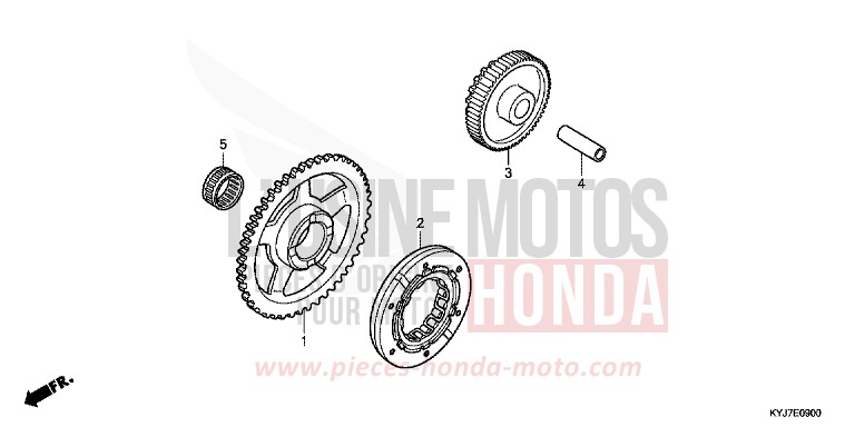 ANLASSERKUPPLUNG von CBR250R PEARL HIMALAYAS WHITE (NHA87) von 2013