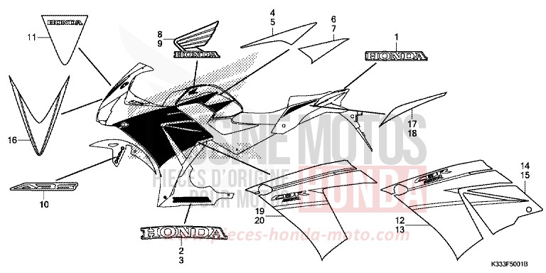 MARKE (2) von CBR250R MAT GUNPOWDER BLACK METALLIC (NH436) von 2015
