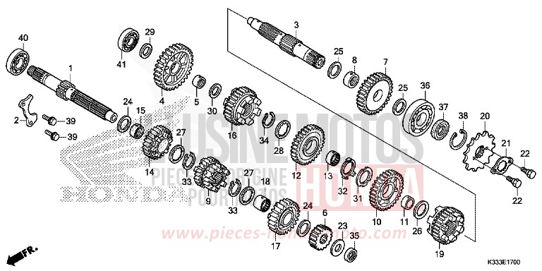 GETRIEBE von CBR250R ROSS WHITE (NH196) von 2015