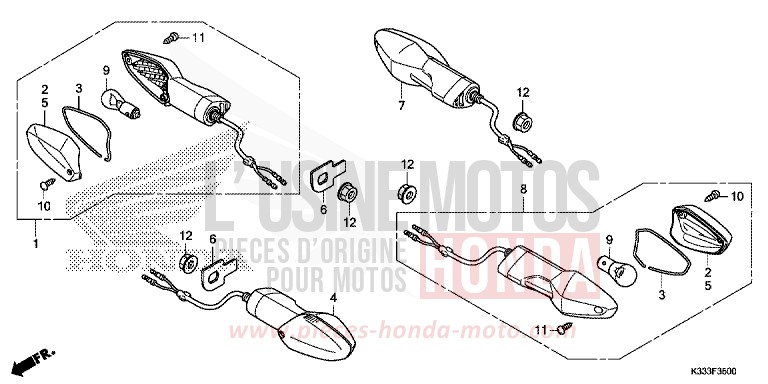 BLINKER von CBR250R NITRIC ORANGE (YR271) von 2016