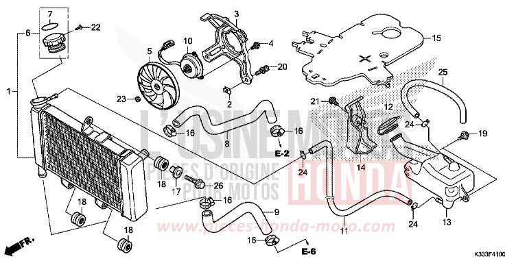 KUEHLER von CBR250R ROSS WHITE (NH196) von 2016