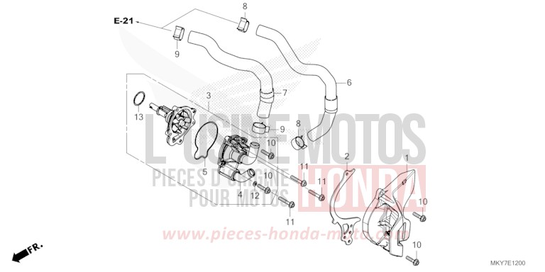 WASSERPUMPE von CBR650R GRAND PRIX RED (R380) von 2026