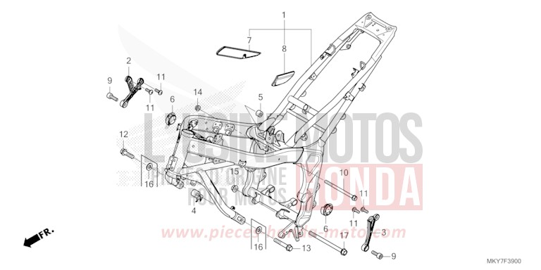RAHMENKOERPER von CBR650R GRAND PRIX RED (R380) von 2026