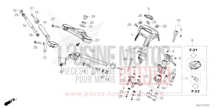 ROHRGRIFF/OBERE BRUECKE (CBR650RA/CBR650RAC) von CBR650R MAT GUNPOWDER BLACK METALLIC (NH436) von 2026