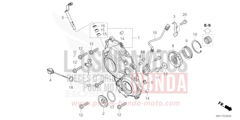 KURBELGEHAEUSEABDECKUNG von CBR650R GRAND PRIX RED (R380) von 2026