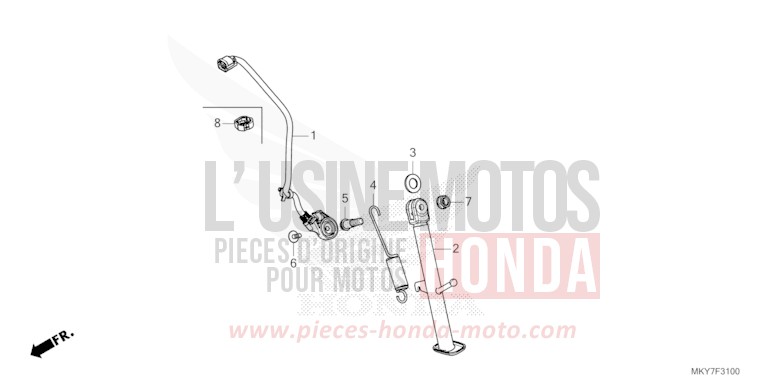 SEITENSTAENDER von CBR650R MAT GUNPOWDER BLACK METALLIC (NH436) von 2026