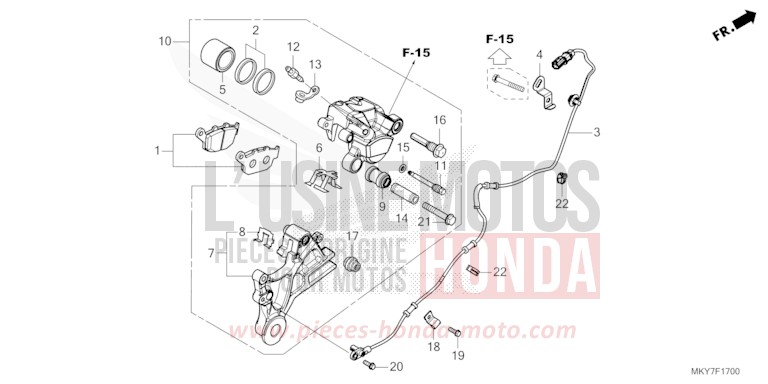 HINTERRAD-BREMSSATTEL von CBR650R GRAND PRIX RED (R380) von 2026