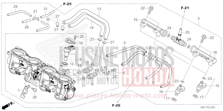 DROSSELKLAPPENGEHAEUSE von CBR650R MAT GUNPOWDER BLACK METALLIC (NH436) von 2026