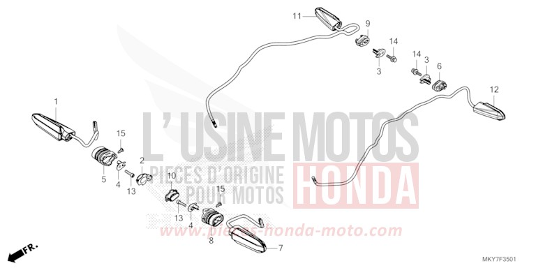 BLINKER (CBR650RA/CBR650RAC) von CBR650R MAT GUNPOWDER BLACK METALLIC (NH436) von 2026