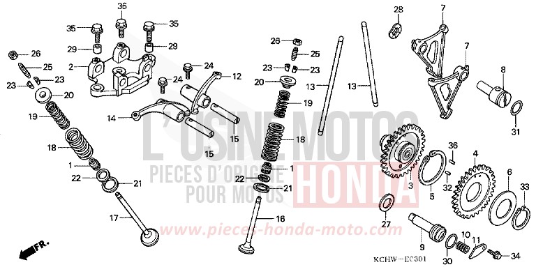 NOCKENWELLE/VENTIL (2) von CG125 BLACK (NH1) von 2001