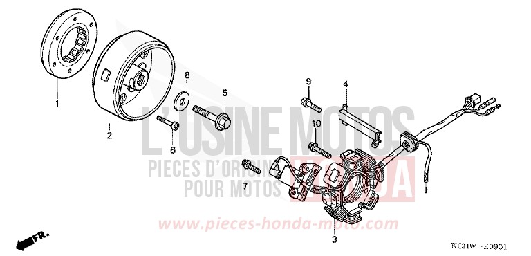 GENERATOR (2) von CG125 MAGNA RED (R201) von 2001