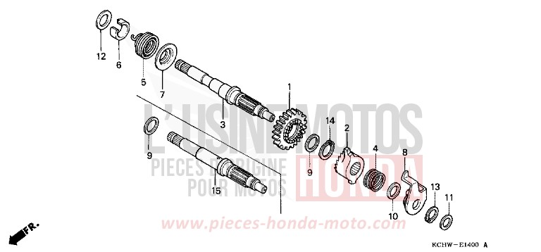 KICKSTARTERSPINDEL von CG125 MAGNA RED (R201) von 2001