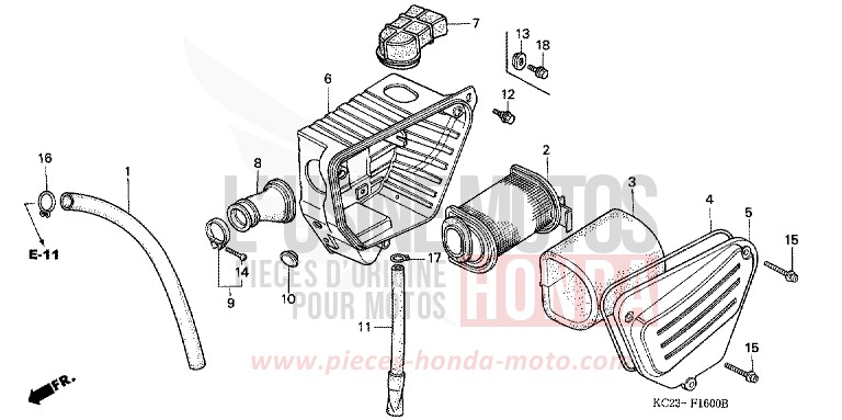 LUFTFILTER (E/ED/F/G/SD) von CM125C BLACK (NH1) von 1993