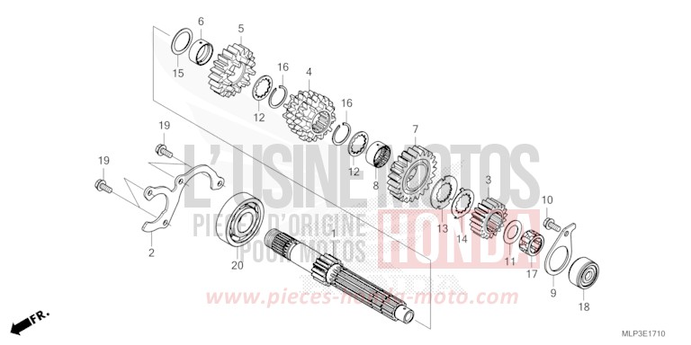 GETRIEBE (HAUPTWELLE) von CL500 MAT GUNPOWDER BLACK METALLIC (NH436) von 2023