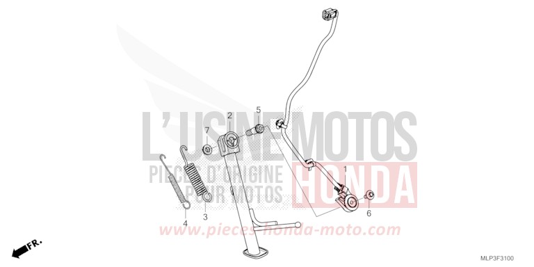 SEITENSTAENDER von CL500 MAT FRESCO BROWN (Y215) von 2025