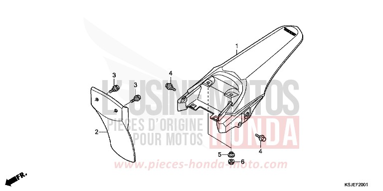 KOTFLUEGEL, HINTEN (CRF80FB/CRF100FB) von CRF100F EXTREME RED (R292) von 2011