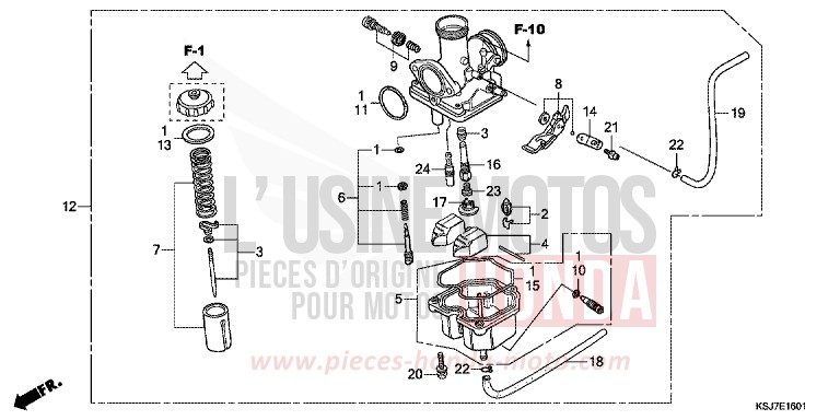 VERGASER (CRF100F) von CRF100F EXTREME RED (R292) von 2012