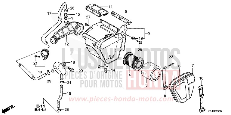LUFTFILTER von CRF100F EXTREME RED (R292) von 2012