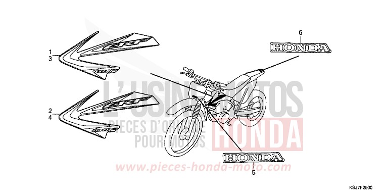 MARKE von CRF100F EXTREME RED (R292) von 2012