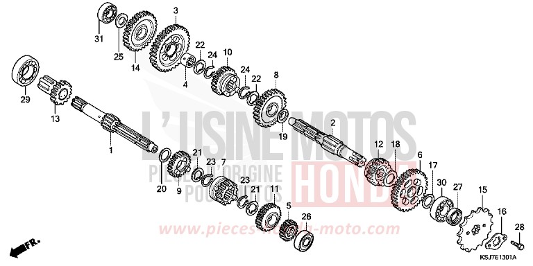 GETRIEBE (CRF100F) von CRF100F EXTREME RED (R292) von 2013