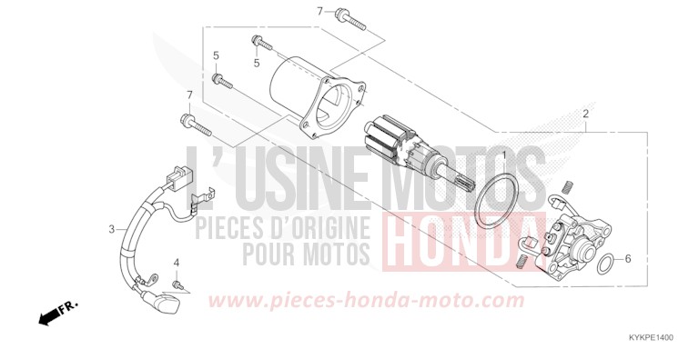 ANLASSER von CRF110F EXTREME RED (R292) von 2024