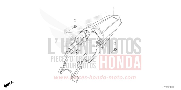 KOTFLUEGEL, HINTEN von CRF110F EXTREME RED (R292) von 2024