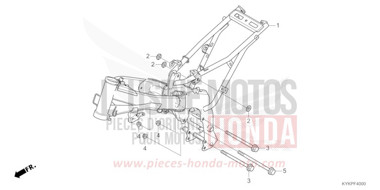 RAHMENKOERPER von CRF110F EXTREME RED (R292) von 2024