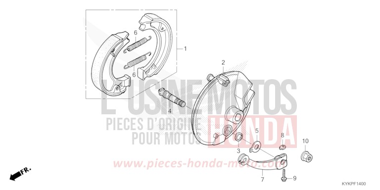PANNEAU DE FREIN AVANT von CRF110F EXTREME RED (R292) von 2025