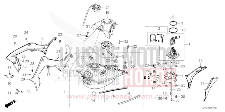 KRAFTSTOFFTANK von CRF110F EXTREME RED (R292) von 2025
