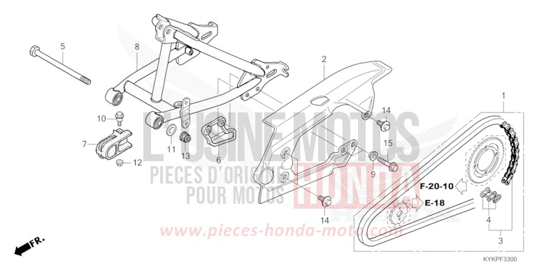 SCHWINGE von CRF110F EXTREME RED (R292) von 2025