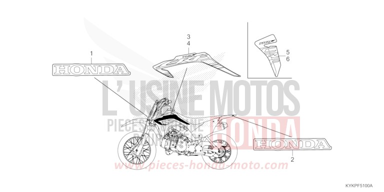 STREIFEN/MARKE von CRF110F EXTREME RED (R292) von 2025