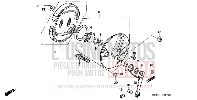 PANNEAU DE FREIN AVANT von CM125C BLACK (NH1) von 1999