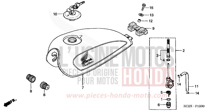 KRAFTSTOFFTANK von CM125C BLACK (NH1) von 1999