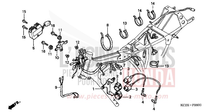 KABELBAUM/ZUENDSPULE von CM125C BLACK (NH1) von 1999