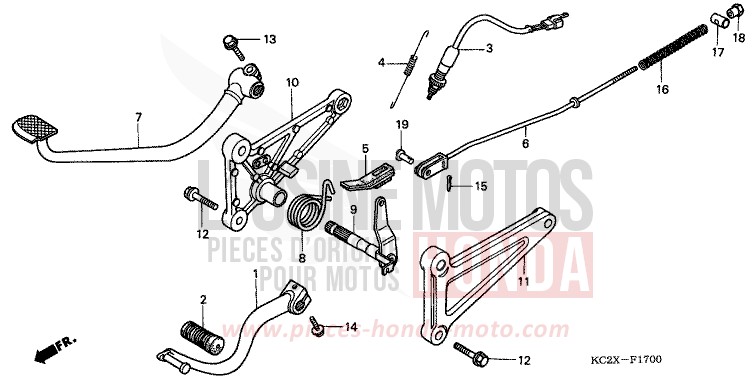 PEDALE von CM125C CANDY BOURGOGNE RED-U (R107) von 1999