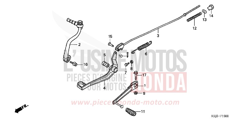 PEDAL von CRF100F EXTREME RED (R292) von 2005