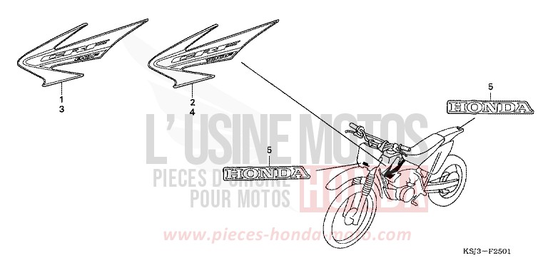 MARKE (CRF80F5/CRF100F5) von CRF100F EXTREME RED (R292) von 2005