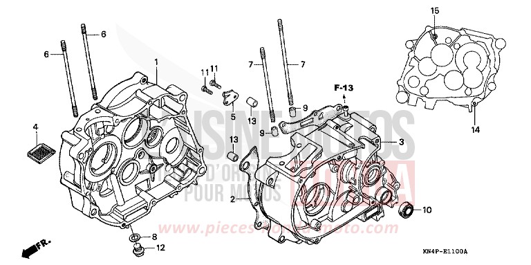 KURBELGEHAEUSE (CRF100F) von CRF100F EXTREME RED (R292) von 2006