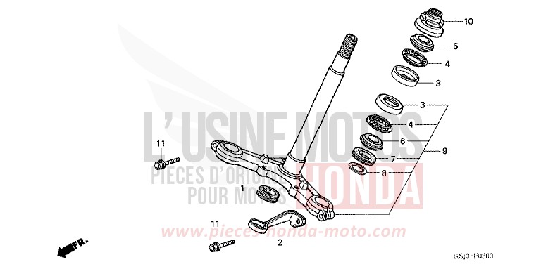 LENKSCHAFT von CRF100F EXTREME RED (R292) von 2006