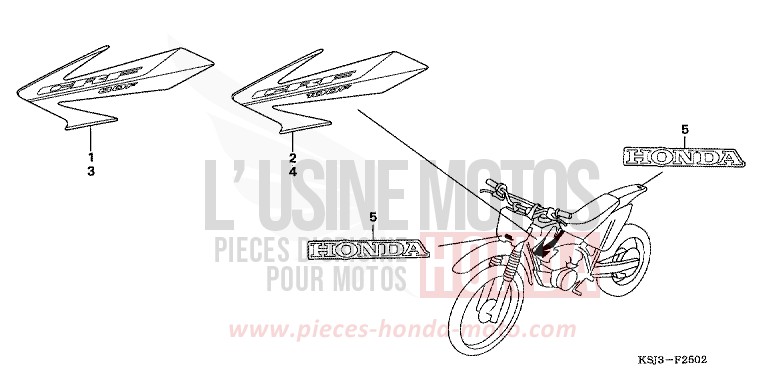 MARKE (CRF80F6/CRF100F6) von CRF100F EXTREME RED (R292) von 2006