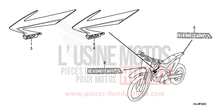 MARKE (CRF80F7/CRF100F7) von CRF100F EXTREME RED (R292) von 2007