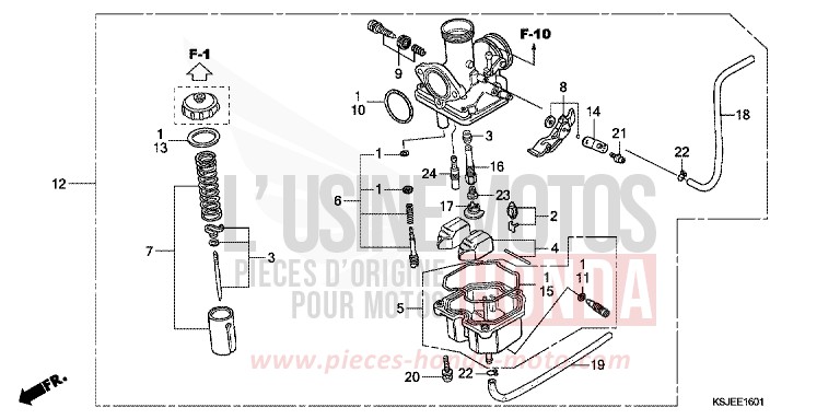 VERGASER (CRF100F) von CRF100F EXTREME RED (R292) von 2008