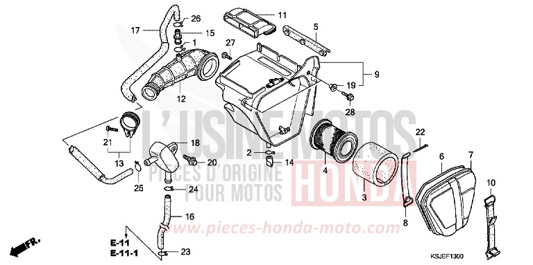 LUFTFILTER von CRF100F EXTREME RED (R292) von 2008