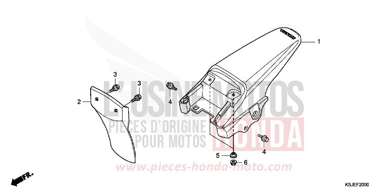 KOTFLUEGEL, HINTEN (CRF80F8,9/CRF100F8,9,A) von CRF100F EXTREME RED (R292) von 2008